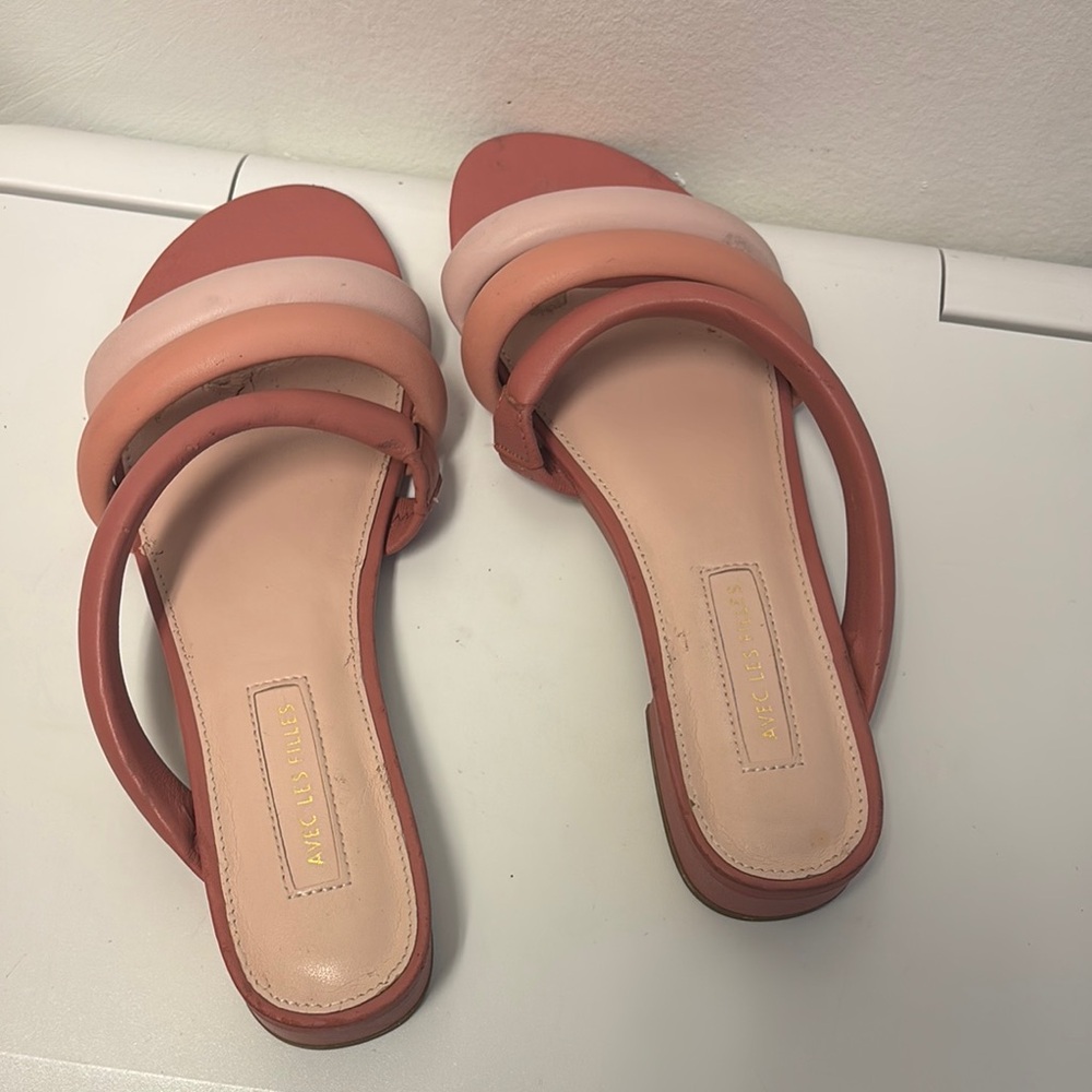 AVEC LES FILLES Carla Sandal in Dusty Rose
 With Some Peeling inside Sole - Picture 8 of 8